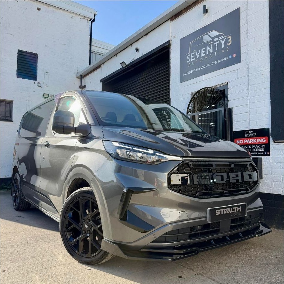 Magnetic Grey 2024 Ford Transit Custom S-Series front three-quarter view